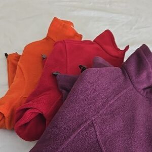 COLUMBIA Colorful Fleece Jackets -bundle  Orange, Red, Purple